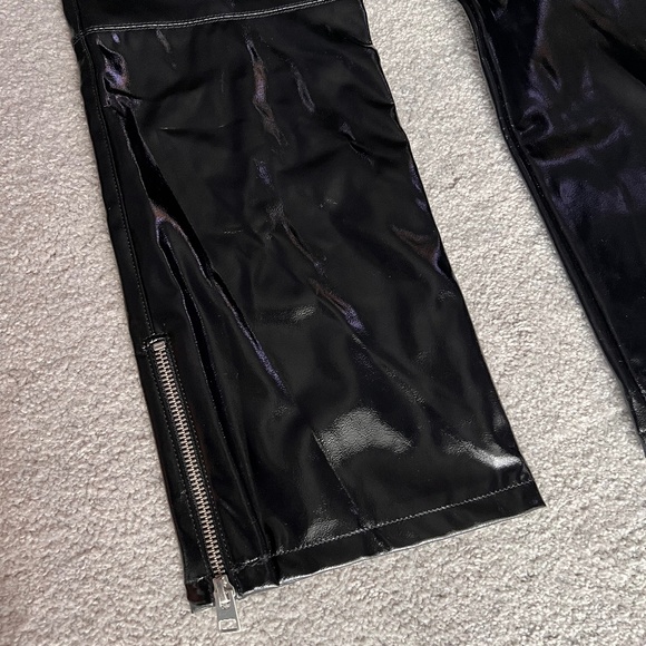 NWT MAJE Paveli zipped cuff high rise vinyl trousers - Picture 6 of 6